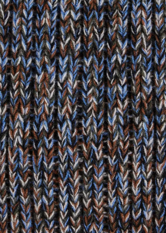 Mens Paul Smith Scarves Grey Chunky Knitted Twist Scarf