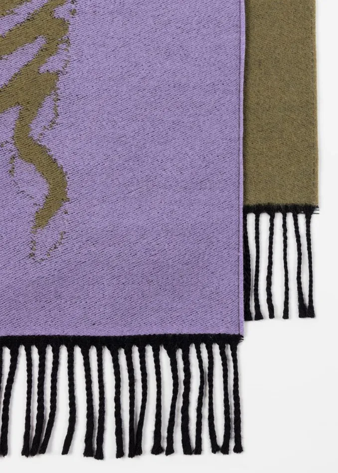 Mens Paul Smith Scarves Khaki Logo Colourblock Scarf Mens Paul Smith Scarves Khaki Logo Colourblock Scarf