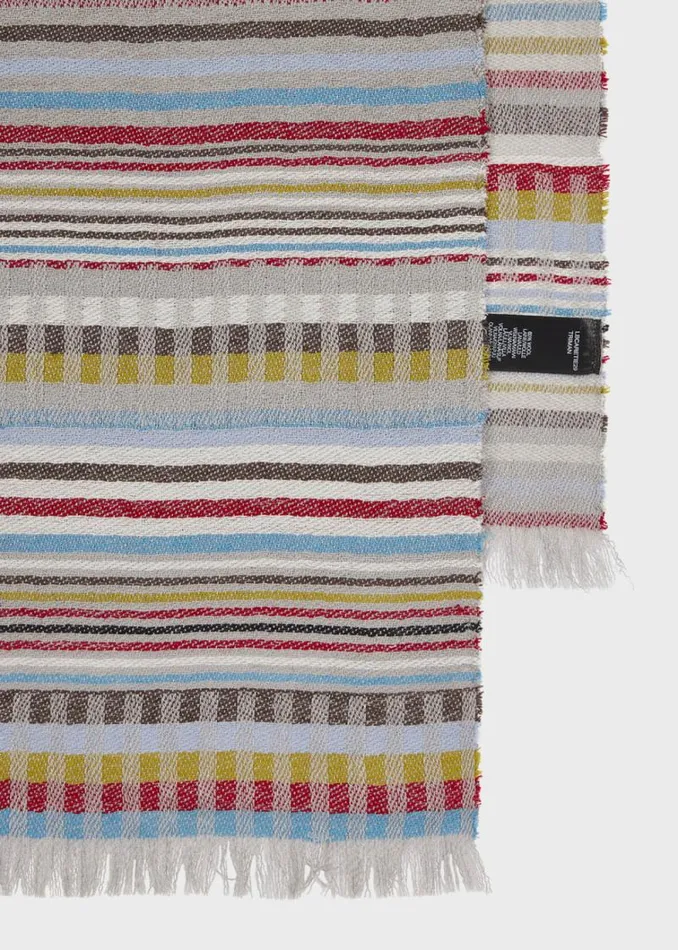 Mens Paul Smith Scarves Multi Colour Multi Stripe SilkBlend Scarf Mens Paul Smith Scarves Multi Colour Multi Stripe SilkBlend Scarf