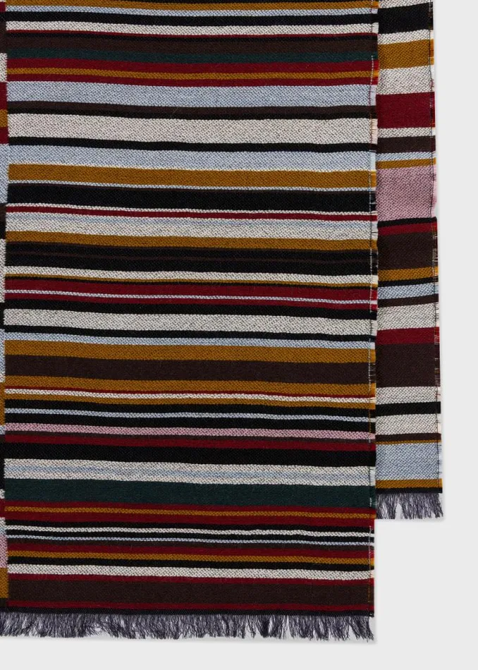 Mens Paul Smith Scarves Multicolour Offset 039Signature Stripe039 Scarf Mens Paul Smith Scarves Multicolour Offset 039Signature Stripe039 Scarf