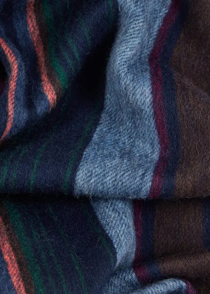 Mens Paul Smith Scarves Navy Wool Multi Colour Stripe Scarf Mens Paul Smith Scarves Navy Wool Multi Colour Stripe Scarf