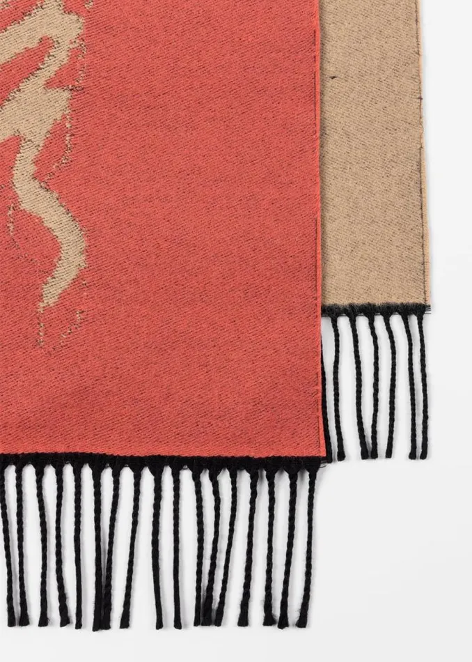 Mens Paul Smith Scarves Tan Logo Colourblock Scarf Mens Paul Smith Scarves Tan Logo Colourblock Scarf