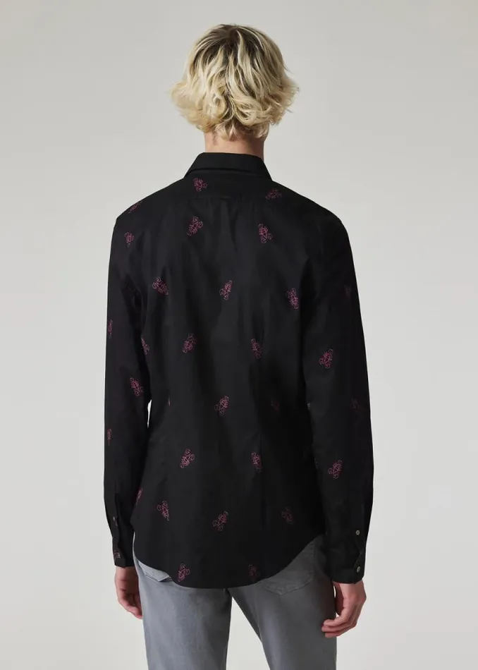 Mens Paul Smith Shirts Black 039Lobster039 Print SlimFit Shirt Mens Paul Smith Shirts Black 039Lobster039 Print SlimFit Shirt