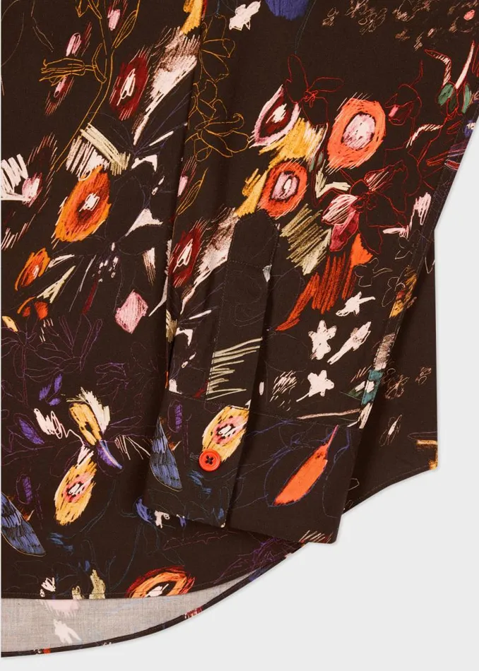 Mens Paul Smith Shirts Black 039Sketchbook Botanical039 Shirt