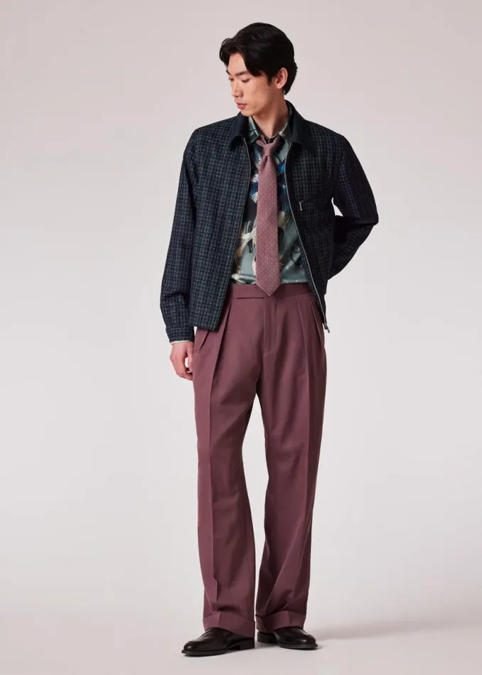 Mens Paul Smith Shirts Blue 039Leaf039 Print Lyocell Shirt Mens Paul Smith Shirts Blue 039Leaf039 Print Lyocell Shirt