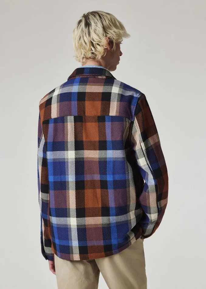 Mens Paul Smith Shirts Blue Rust Check Cotton Shirt Jacket