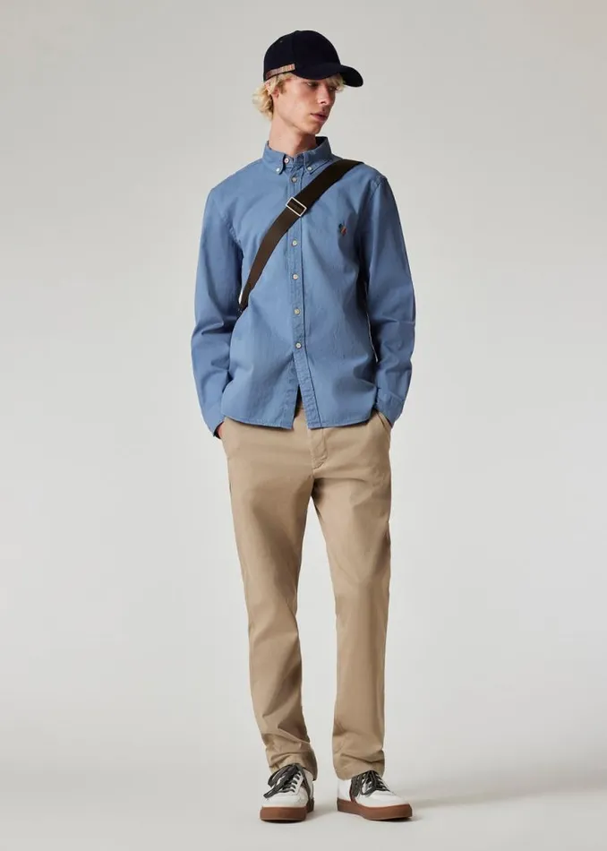 Mens Paul Smith Shirts Light Blue Organic Cotton Twill 039Broad Stripe Zebra039 Shirt Mens Paul Smith Shirts Light Blue Organic Cotton Twill 039Broad Stripe Zebra039 Shirt