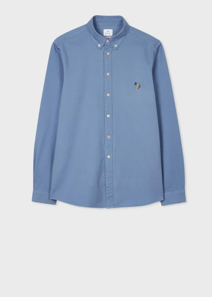 Mens Paul Smith Shirts Light Blue Organic Cotton Twill 039Broad Stripe Zebra039 Shirt Mens Paul Smith Shirts Light Blue Organic Cotton Twill 039Broad Stripe Zebra039 Shirt