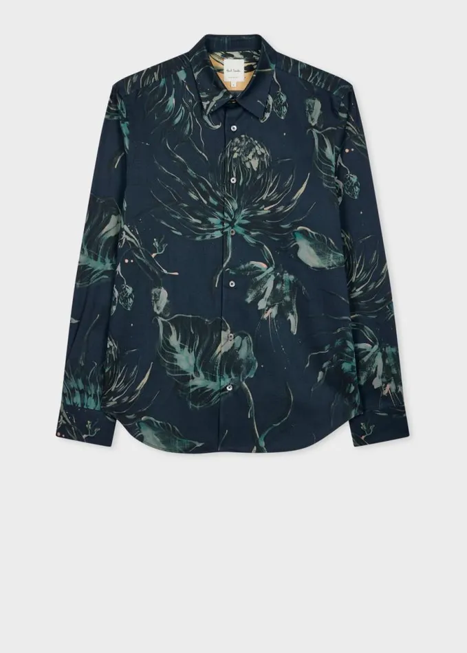 Mens Paul Smith Shirts Navy 039Thistleberry039 SlimFit Shirt Mens Paul Smith Shirts Navy 039Thistleberry039 SlimFit Shirt