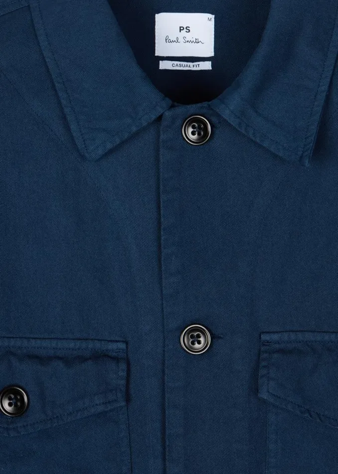 Mens Paul Smith Shirts Navy CottonTwill 039Broad Stripe Zebra039 Work Jacket Mens Paul Smith Shirts Navy CottonTwill 039Broad Stripe Zebra039 Work Jacket