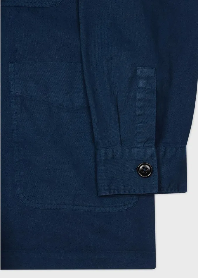 Mens Paul Smith Shirts Navy CottonTwill 039Broad Stripe Zebra039 Work Jacket Mens Paul Smith Shirts Navy CottonTwill 039Broad Stripe Zebra039 Work Jacket