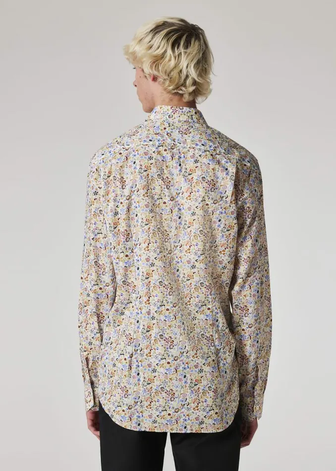 Mens Paul Smith Shirts TailoredFit Multicolour 039Pencil Floral039 Print Shirt