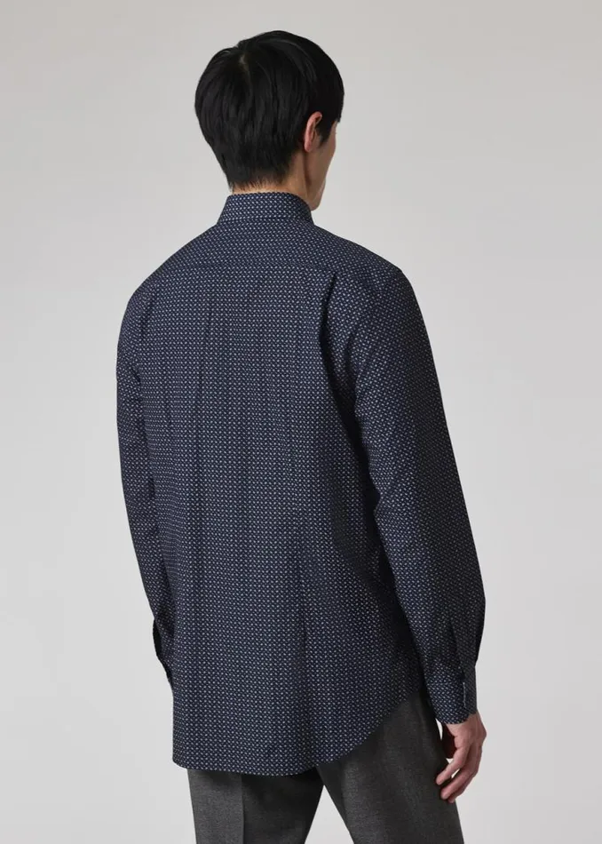 Mens Paul Smith Shirts TailoredFit Navy Paisley Cotton Shirt Mens Paul Smith Shirts TailoredFit Navy Paisley Cotton Shirt