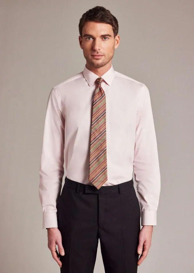 Mens Paul Smith Shirts TailoredFit Pink Cotton 039Artist Stripe039 Cuff Shirt Mens Paul Smith Shirts TailoredFit Pink Cotton 039Artist Stripe039 Cuff Shirt