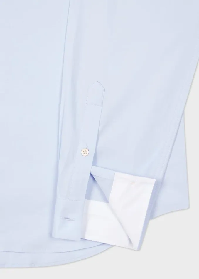 Mens Paul Smith Shirts TailoredFit Sky Blue 039Broad Stripe039 Zebra StretchCotton Shirt Mens Paul Smith Shirts TailoredFit Sky Blue 039Broad Stripe039 Zebra StretchCotton Shirt