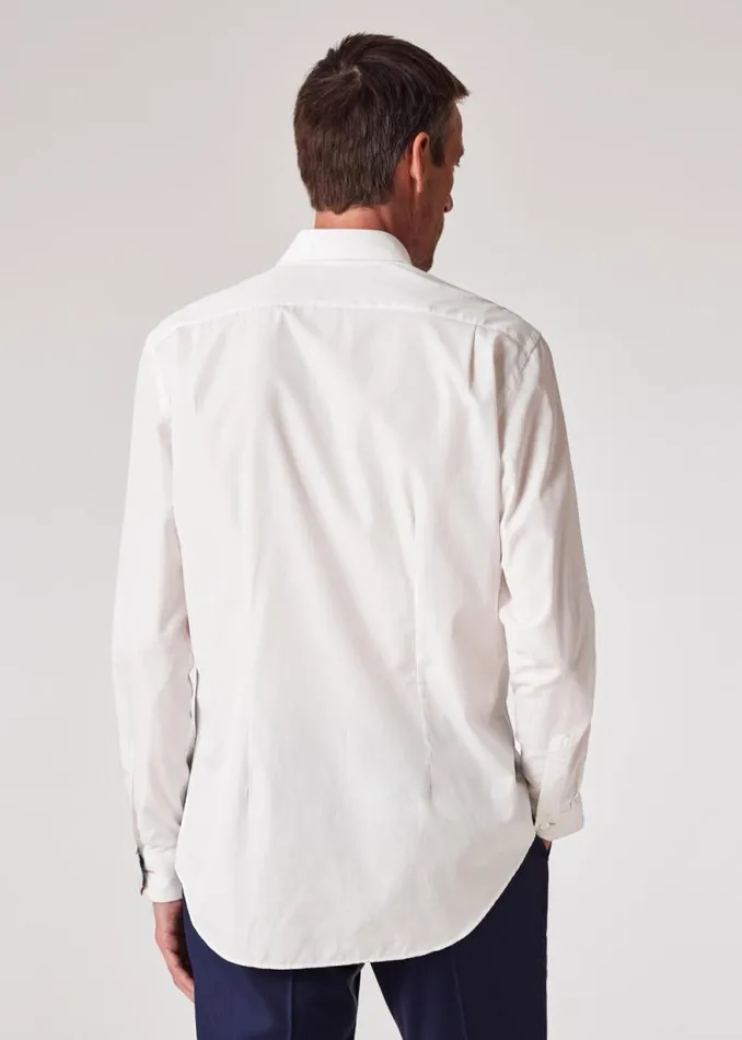 Mens Paul Smith Shirts TailoredFit White Cotton 039Artist Stripe039 Cuff Shirt Mens Paul Smith Shirts TailoredFit White Cotton 039Artist Stripe039 Cuff Shirt