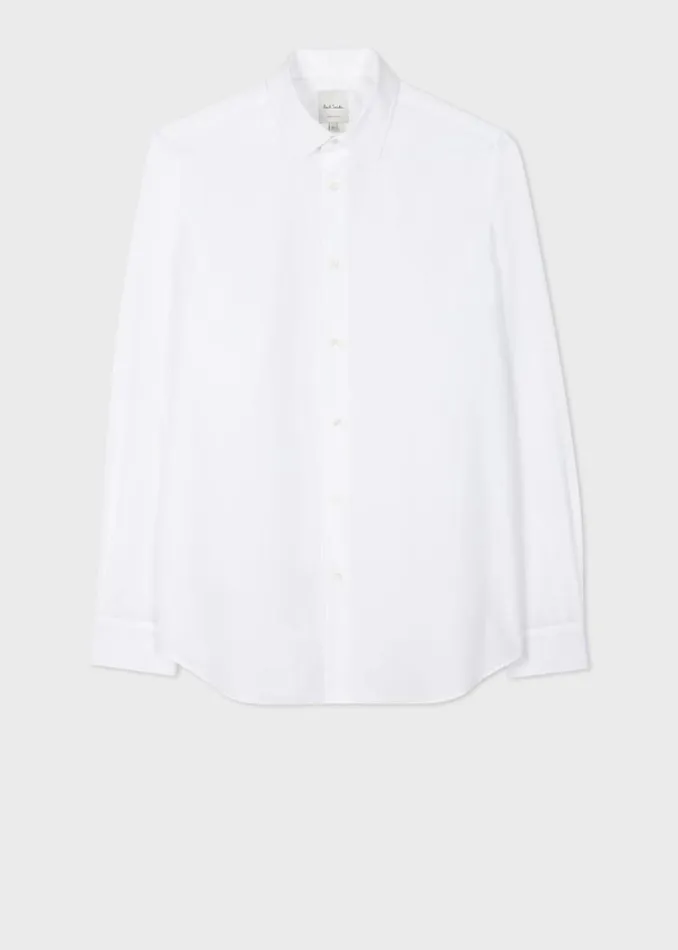Mens Paul Smith Shirts TailoredFit White Cotton 039Artist Stripe039 Cuff Shirt Mens Paul Smith Shirts TailoredFit White Cotton 039Artist Stripe039 Cuff Shirt