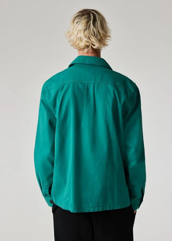 Mens Paul Smith Shirts Teal CottonTwill 039Broad Stripe Zebra039 Work Jacket Mens Paul Smith Shirts Teal CottonTwill 039Broad Stripe Zebra039 Work Jacket