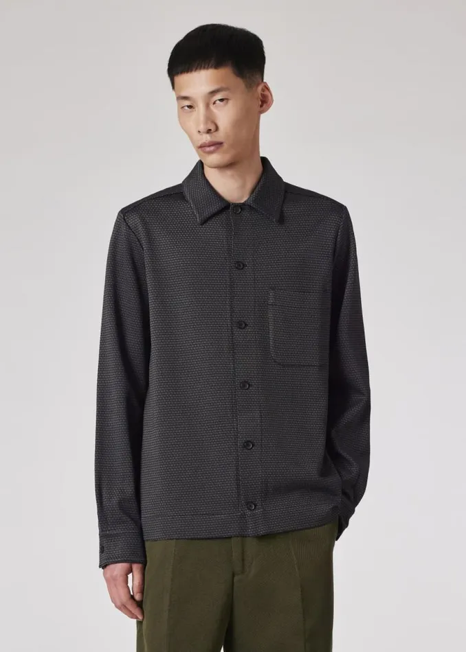 Mens Paul Smith Shirts ViscoseBlend Jersey Jacquard Shirt