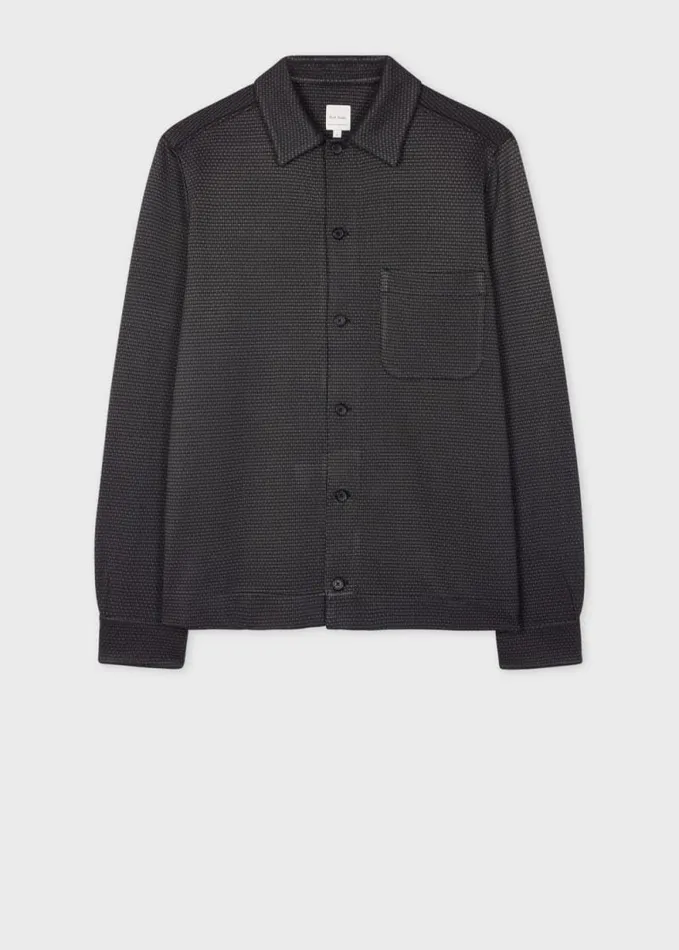 Mens Paul Smith Shirts ViscoseBlend Jersey Jacquard Shirt Mens Paul Smith Shirts ViscoseBlend Jersey Jacquard Shirt
