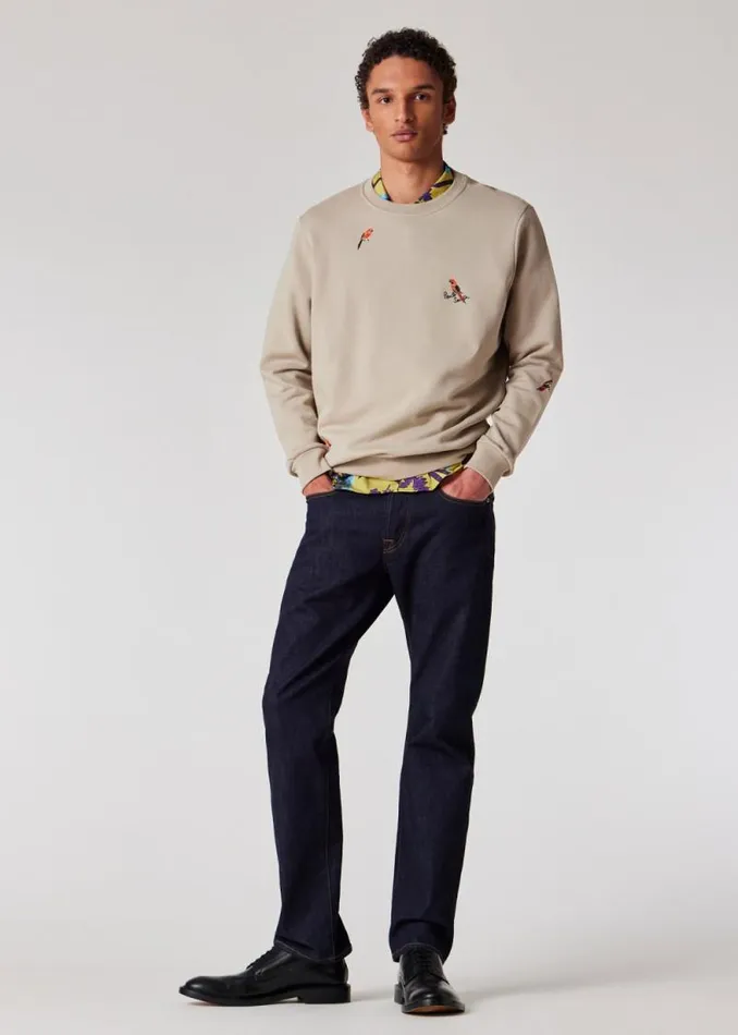 Mens Paul Smith Shirts Yellow Chartreuse 039Tomato Vine039 Print Shirt