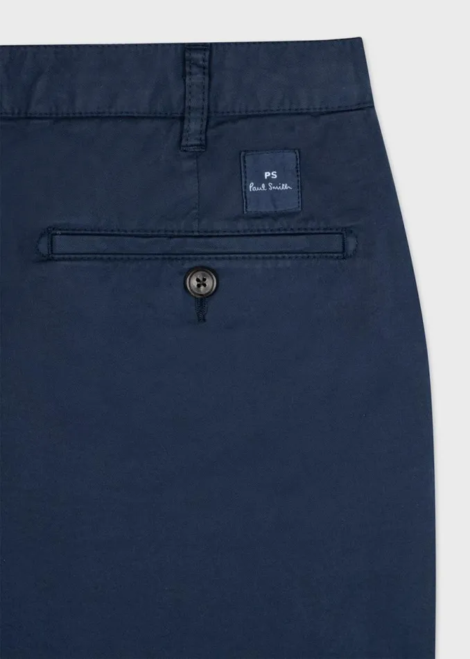 Mens Paul Smith Shorts Dark Navy GarmentDyed Stretch PimaCotton Shorts Mens Paul Smith Shorts Dark Navy GarmentDyed Stretch PimaCotton Shorts