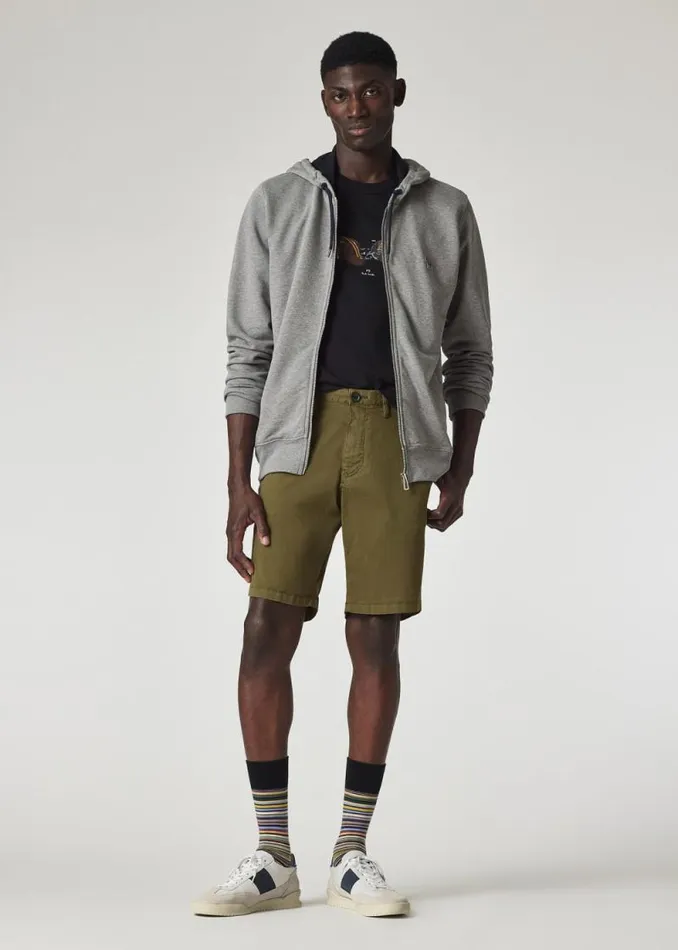 Mens Paul Smith Shorts Light Khaki Stretch PimaCotton Shorts Mens Paul Smith Shorts Light Khaki Stretch PimaCotton Shorts