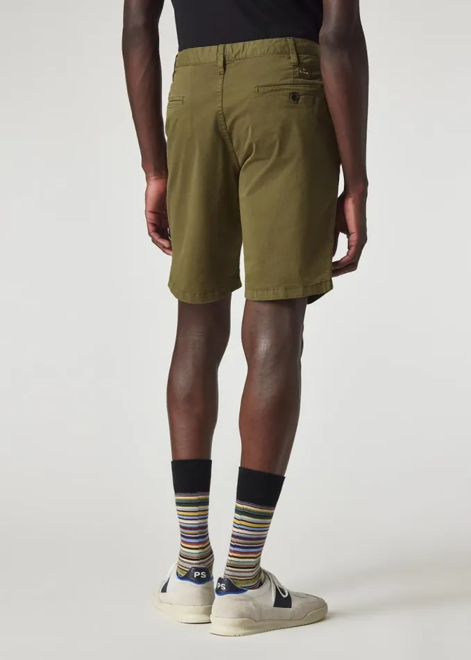 Mens Paul Smith Shorts Light Khaki Stretch PimaCotton Shorts Mens Paul Smith Shorts Light Khaki Stretch PimaCotton Shorts