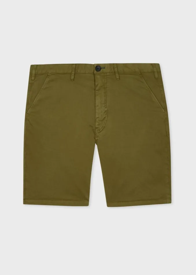Mens Paul Smith Shorts Light Khaki Stretch PimaCotton Shorts Mens Paul Smith Shorts Light Khaki Stretch PimaCotton Shorts