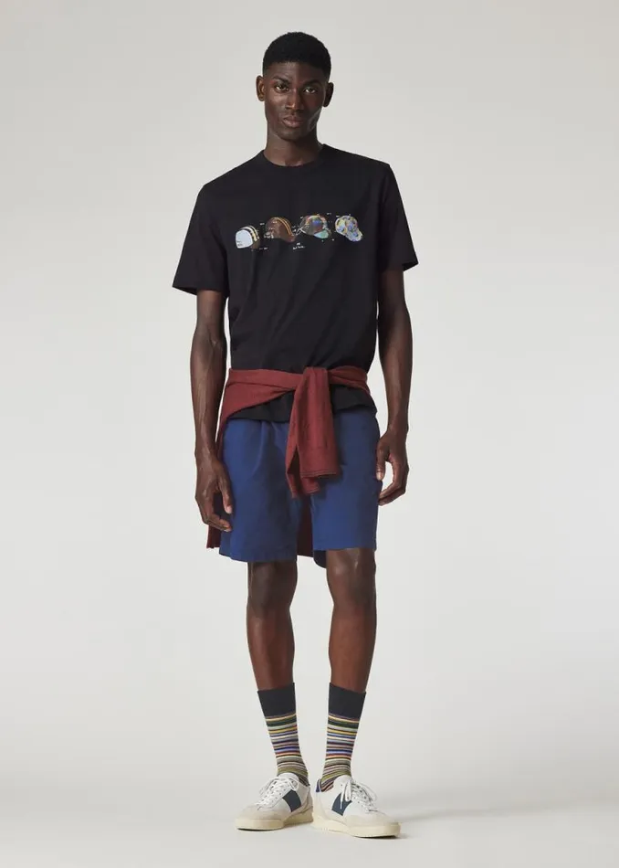 Mens Paul Smith Shorts Washed Blue Stretch PimaCotton Shorts Mens Paul Smith Shorts Washed Blue Stretch PimaCotton Shorts