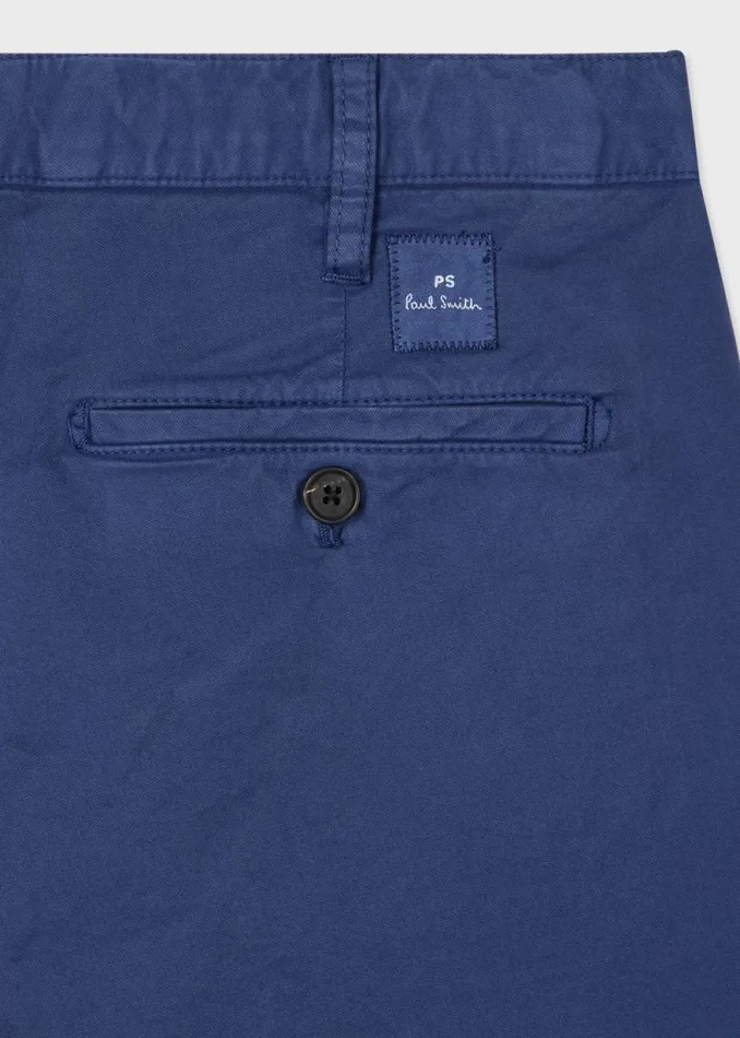 Mens Paul Smith Shorts Washed Blue Stretch PimaCotton Shorts Mens Paul Smith Shorts Washed Blue Stretch PimaCotton Shorts