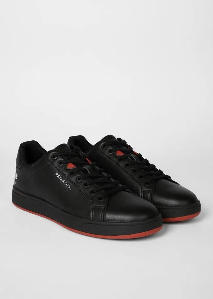 Mens Paul Smith Sneakers Black Leather 039Albany039 039Zebra039 Trainers Mens Paul Smith Sneakers Black Leather 039Albany039 039Zebra039 Trainers