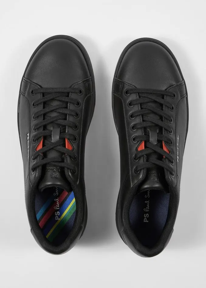 Mens Paul Smith Sneakers Black Leather 039Albany039 039Zebra039 Trainers Mens Paul Smith Sneakers Black Leather 039Albany039 039Zebra039 Trainers