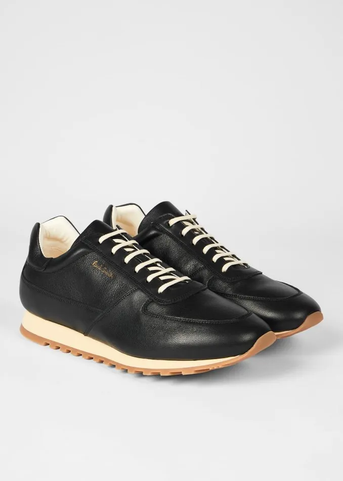 Mens Paul Smith Sneakers Black Leather 039Velo039 Trainers Mens Paul Smith Sneakers Black Leather 039Velo039 Trainers