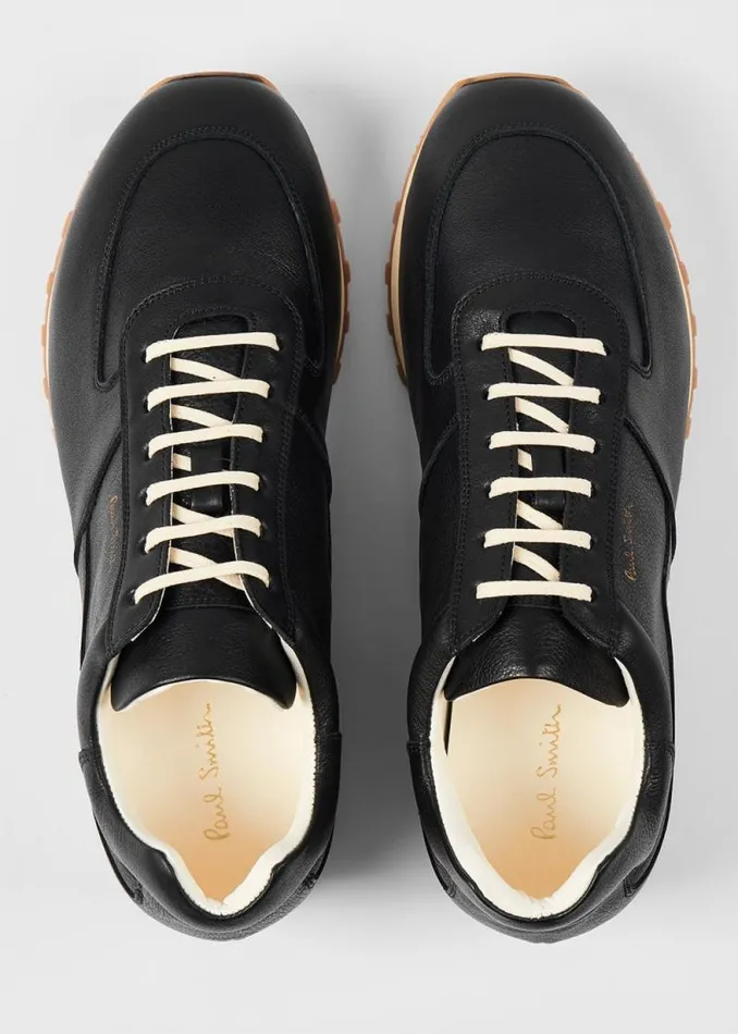 Mens Paul Smith Sneakers Black Leather 039Velo039 Trainers Mens Paul Smith Sneakers Black Leather 039Velo039 Trainers