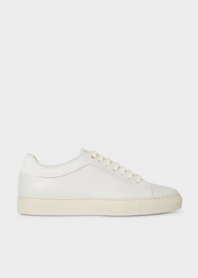 Mens Paul Smith Sneakers Cream White Leather 039Basso039 Sneakers