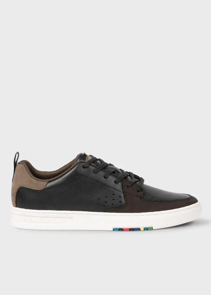 Mens Paul Smith Sneakers Dark Brown Leather 039Cosmo039 Trainers