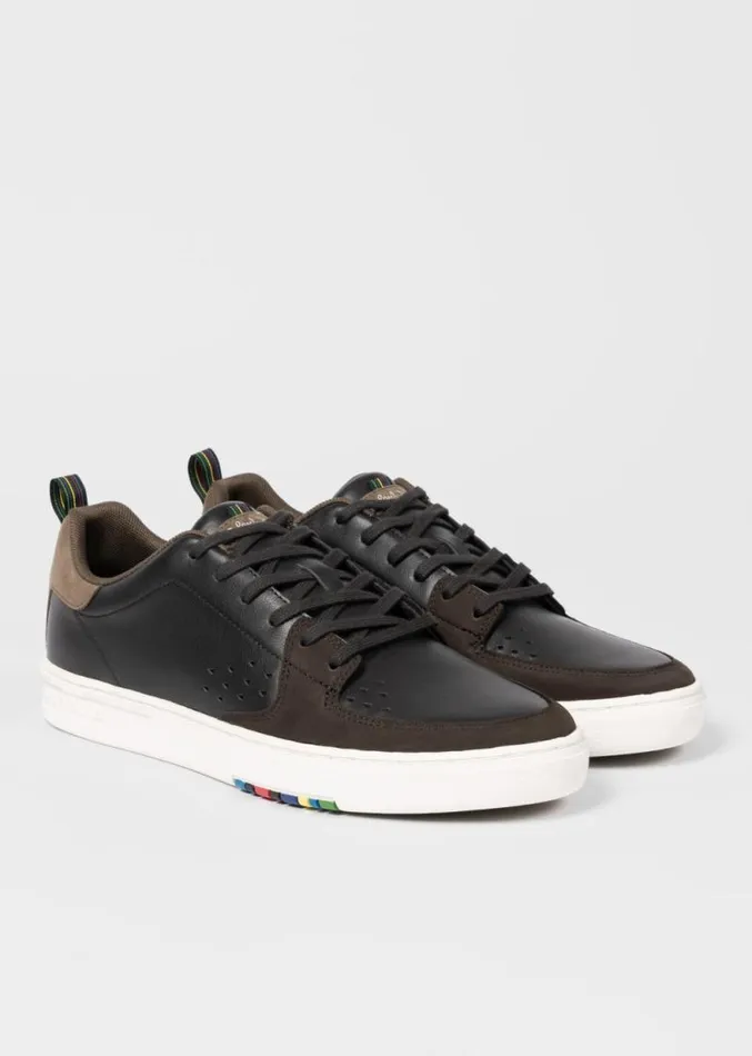 Mens Paul Smith Sneakers Dark Brown Leather 039Cosmo039 Trainers