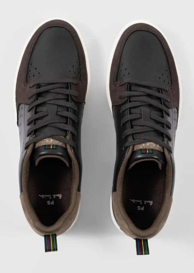Mens Paul Smith Sneakers Dark Brown Leather 039Cosmo039 Trainers