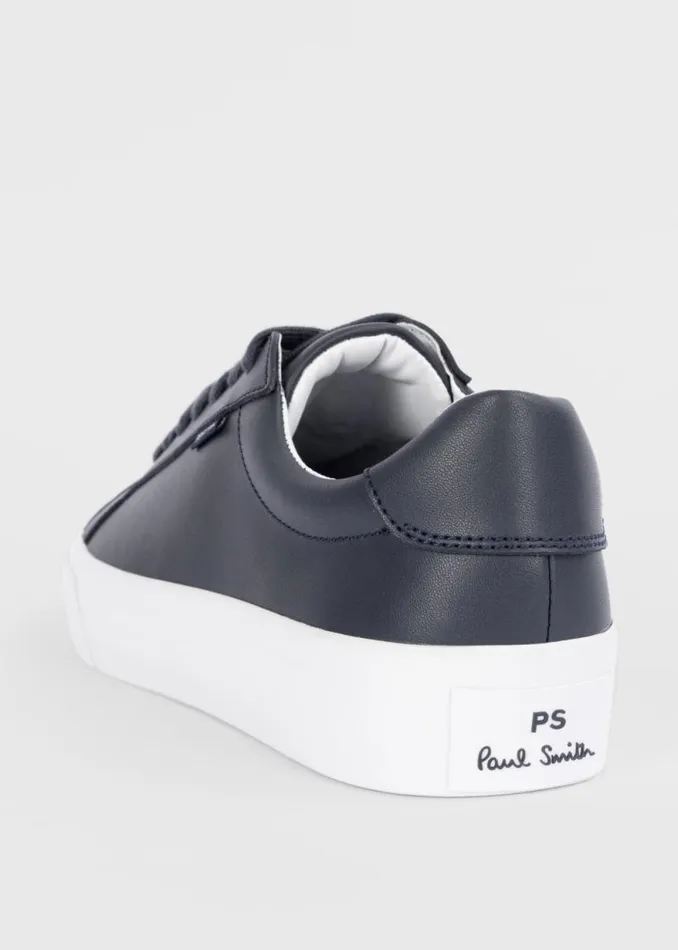 Mens Paul Smith Sneakers Dark Navy Leather 039Amos039 Trainers