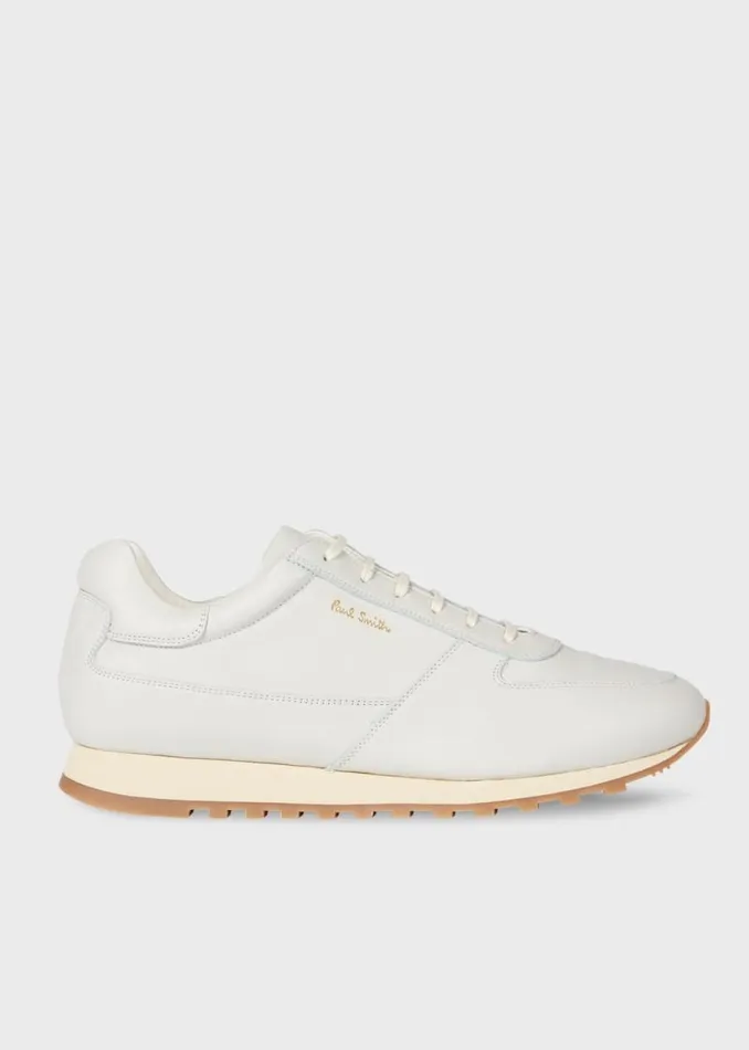 Mens Paul Smith Sneakers Ecru Leather 039Velo039 Trainers