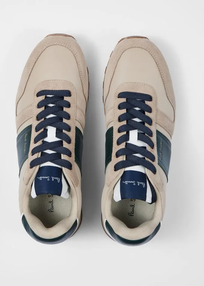 Mens Paul Smith Sneakers Ecru LeatherSuede 039Eighties039 Trainers Mens Paul Smith Sneakers Ecru LeatherSuede 039Eighties039 Trainers