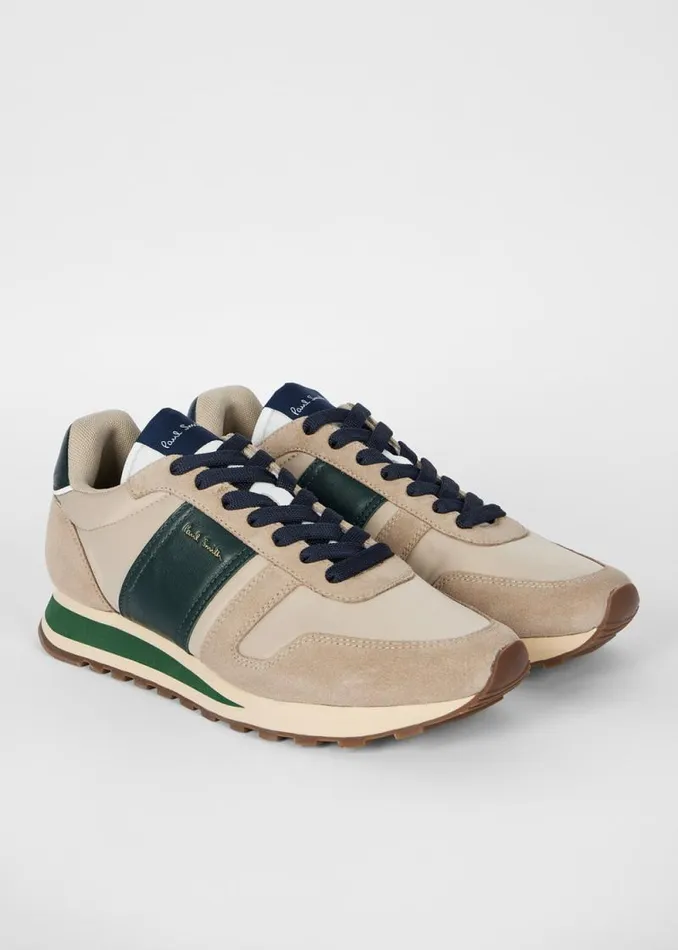 Mens Paul Smith Sneakers Ecru LeatherSuede 039Eighties039 Trainers Mens Paul Smith Sneakers Ecru LeatherSuede 039Eighties039 Trainers