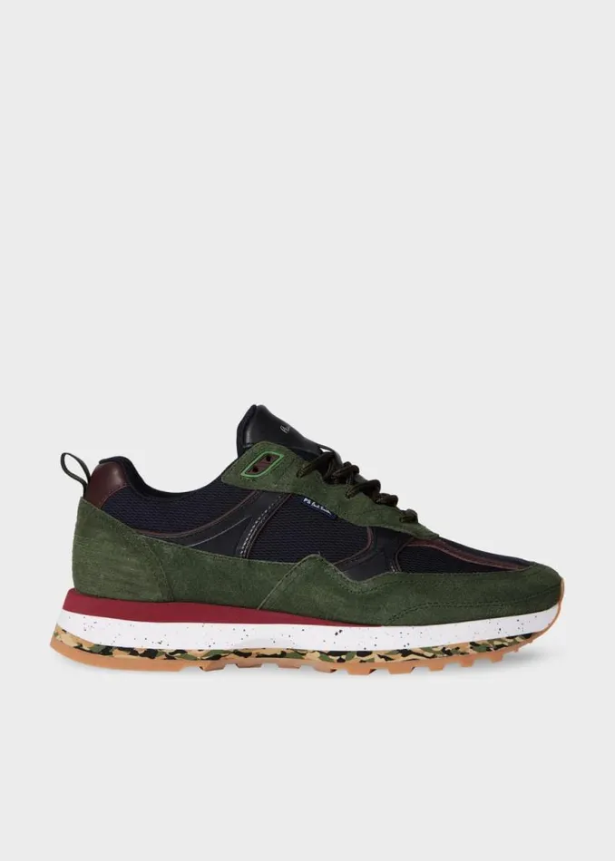 Mens Paul Smith Sneakers Green Suede 039Banks039 Trainers