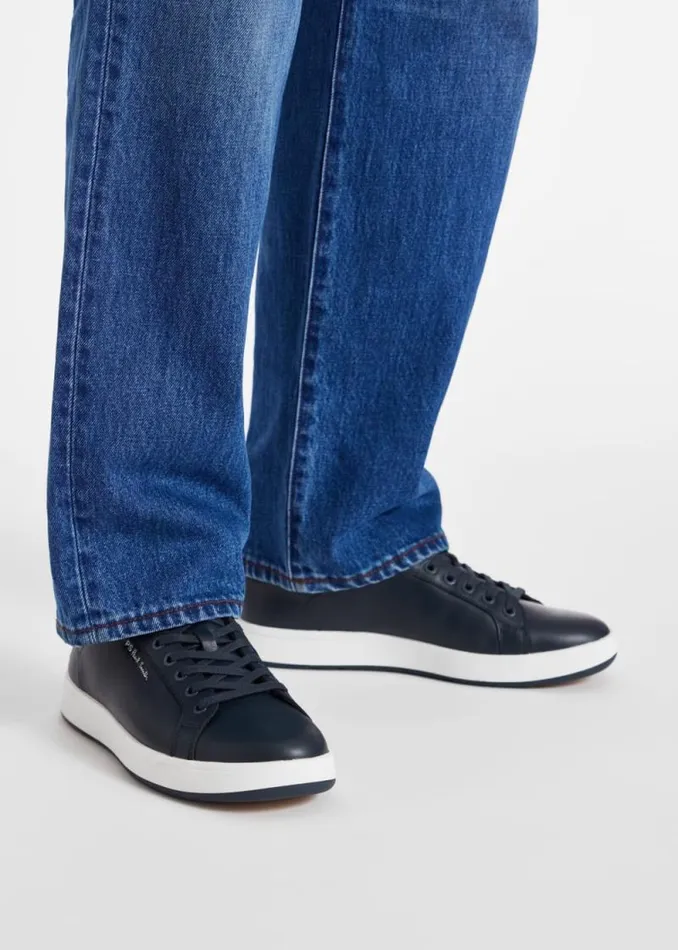 Mens Paul Smith Sneakers Navy Leather 039Albany039 Sneakers