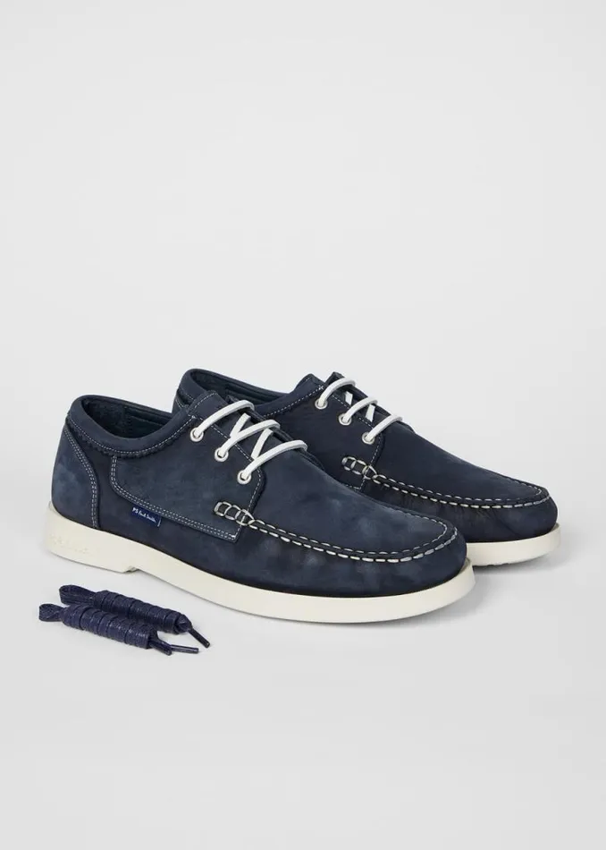Mens Paul Smith Sneakers Navy Suede 039Pebble039 Boat Shoes Mens Paul Smith Sneakers Navy Suede 039Pebble039 Boat Shoes