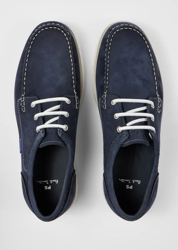 Mens Paul Smith Sneakers Navy Suede 039Pebble039 Boat Shoes Mens Paul Smith Sneakers Navy Suede 039Pebble039 Boat Shoes