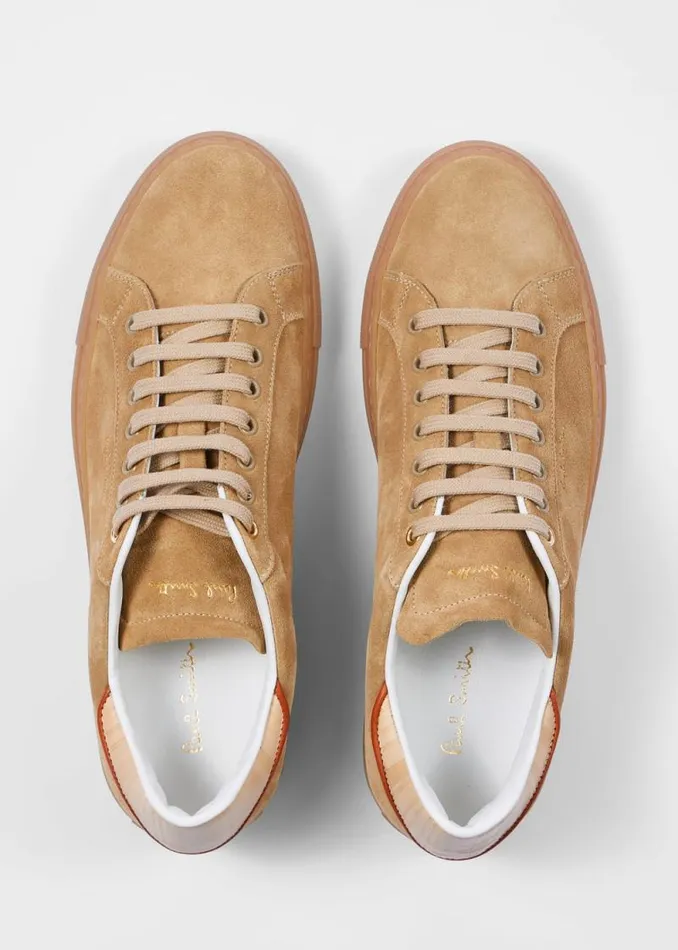 Mens Paul Smith Sneakers Sand Suede 039Beck039 Trainers