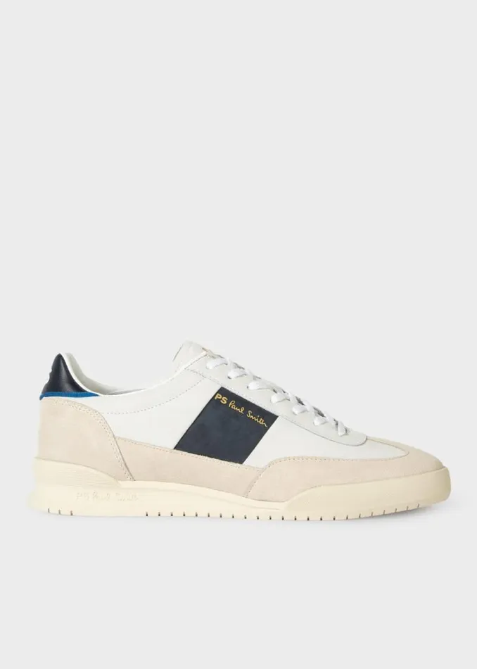Mens Paul Smith Sneakers White And Cream Leather 039Dover039 Sneakers