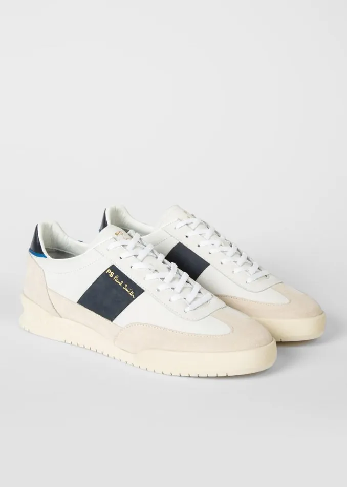 Mens Paul Smith Sneakers White And Cream Leather 039Dover039 Sneakers Mens Paul Smith Sneakers White And Cream Leather 039Dover039 Sneakers